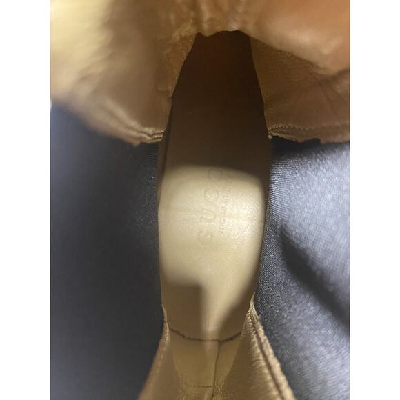 Gucci Trip Black Leather Crystal Embellished Ankle Chelsea Combat Boot EU 41in - Picture 14 of 16